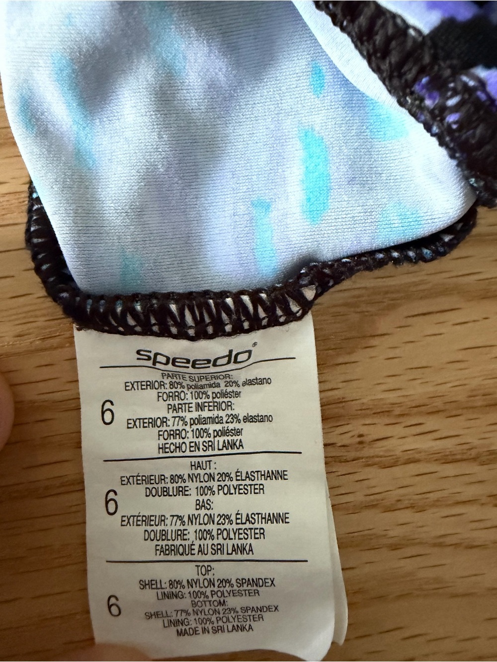 Speedo Black, Blue, and Purple Swimwear Set - Picture 8 of 8